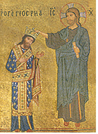 Roger crowned by Christ Himself.